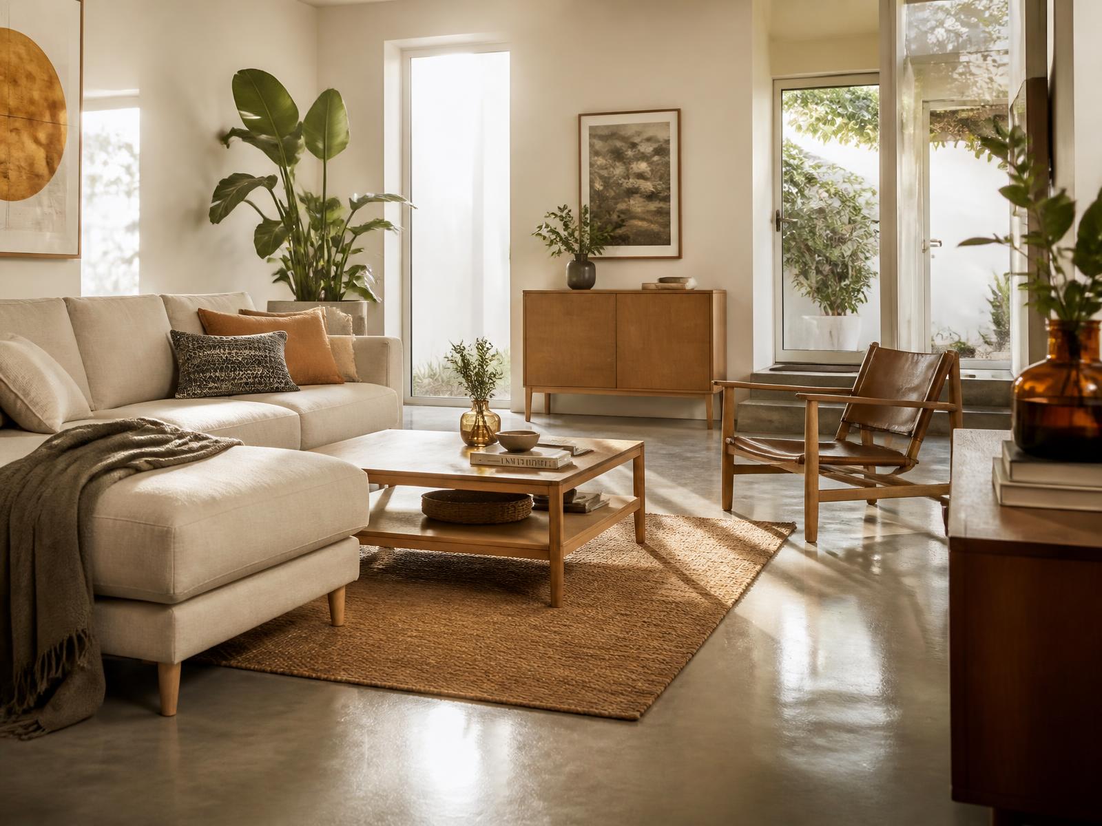 A calm, freshly cleaned living room